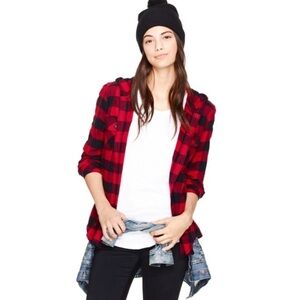 Gap  - Red Plaid Oversized Shirt - Size Medium